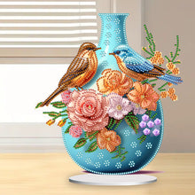 Load image into Gallery viewer, Acrylic Bird Flower Vase Desktop Diamond Painting Art Kits for Home Office Decor