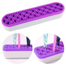 Load image into Gallery viewer, Diamond Painting Pen Holder Cosmetic Storage Box Desktop Brush Holder (Purple)