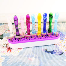 Load image into Gallery viewer, Diamond Painting Pen Holder Cosmetic Storage Box Desktop Brush Holder (Purple)