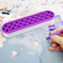 Load image into Gallery viewer, Diamond Painting Pen Holder Cosmetic Storage Box Desktop Brush Holder (Purple)