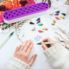 Load image into Gallery viewer, Diamond Painting Pen Holder Cosmetic Storage Box Desktop Brush Holder (Purple)