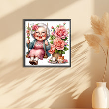 Load image into Gallery viewer, Diamond Painting - Full Round - Happy old lady on swing (30*30CM)