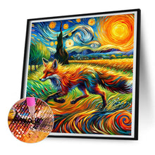 Load image into Gallery viewer, Diamond Painting - Full Round - The running fox in Van Gogh's eyes (30*30CM)