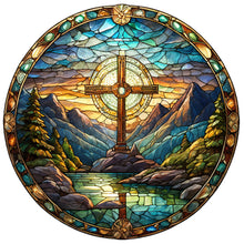 Load image into Gallery viewer, Diamond Painting - Full Round - cross nature landscape glass art (30*30CM)