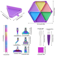 Load image into Gallery viewer, Diamond Painting Tool Accessory Tray Kit with Brush Spoon Pen Glue Clay (Set 1)