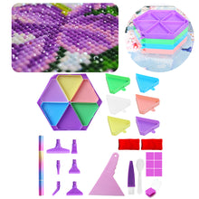 Load image into Gallery viewer, Diamond Painting Tool Accessory Tray Kit with Brush Spoon Glue Clays (Set 2)