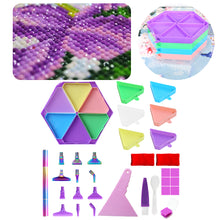 Load image into Gallery viewer, Diamond Painting Tool Accessory Tray Kit with Brush Spoon Glue Clays (Set 3)