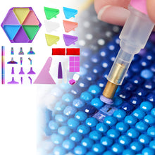 Load image into Gallery viewer, Diamond Painting Tool Accessory Tray Kit with Brush Spoon Glue Clays (Set 3)