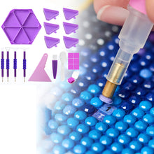 Load image into Gallery viewer, Diamond Painting Tool Accessory Tray Kit with Brush Spoon Pen Glue Clay (Set 1)