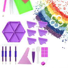 Load image into Gallery viewer, Diamond Painting Tool Accessory Tray Kit with Brush Spoon Pen Glue Clay (Set 1)