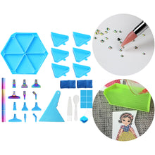Load image into Gallery viewer, Diamond Painting Tool Accessory Tray Kit with Brush Spoon Glue Clays (Set 3)