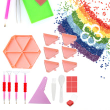 Load image into Gallery viewer, Diamond Painting Tool Accessory Tray Kit with Brush Spoon Pen Glue Clay (Set 1)