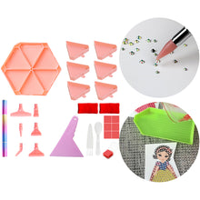 Load image into Gallery viewer, Diamond Painting Tool Accessory Tray Kit with Brush Spoon Glue Clays (Set 2)