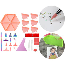 Load image into Gallery viewer, Diamond Painting Tool Accessory Tray Kit with Brush Spoon Glue Clays (Set 3)