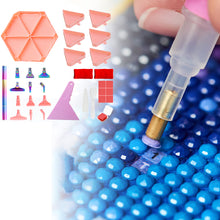 Load image into Gallery viewer, Diamond Painting Tool Accessory Tray Kit with Brush Spoon Glue Clays (Set 3)