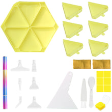 Load image into Gallery viewer, Diamond Painting Tool Accessory Tray Kit with Brush Spoon Glue Clays (Set 2)