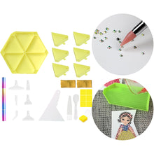 Load image into Gallery viewer, Diamond Painting Tool Accessory Tray Kit with Brush Spoon Glue Clays (Set 2)