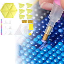 Load image into Gallery viewer, Diamond Painting Tool Accessory Tray Kit with Brush Spoon Glue Clays (Set 2)