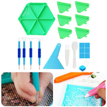 Load image into Gallery viewer, Diamond Painting Tool Accessory Tray Kit with Brush Spoon Pen Glue Clay (Set 1)