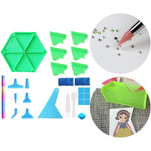 Load image into Gallery viewer, Diamond Painting Tool Accessory Tray Kit with Brush Spoon Glue Clays (Set 2)