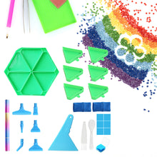 Load image into Gallery viewer, Diamond Painting Tool Accessory Tray Kit with Brush Spoon Glue Clays (Set 2)