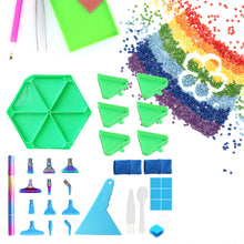 Load image into Gallery viewer, Diamond Painting Tool Accessory Tray Kit with Brush Spoon Glue Clays (Set 3)