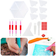 Load image into Gallery viewer, Diamond Painting Tool Accessory Tray Kit with Brush Spoon Pen Glue Clay (Set 1)