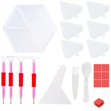 Load image into Gallery viewer, Diamond Painting Tool Accessory Tray Kit with Brush Spoon Pen Glue Clay (Set 1)