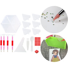 Load image into Gallery viewer, Diamond Painting Tool Accessory Tray Kit with Brush Spoon Pen Glue Clay (Set 1)