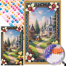 Load image into Gallery viewer, AB Diamond Painting - Full Round - Garden house with picture frame (40*70CM)