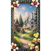 Load image into Gallery viewer, AB Diamond Painting - Full Round - Garden house with picture frame (40*70CM)