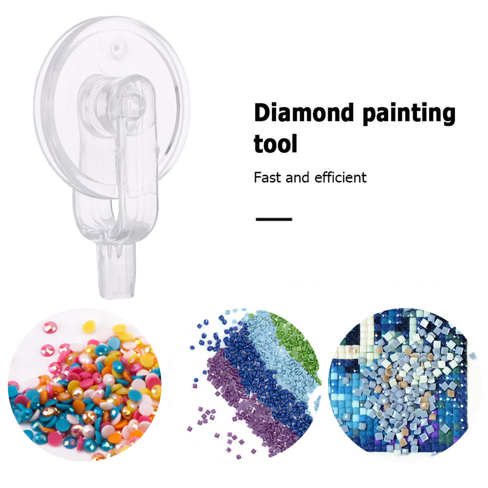 5 Pcs Diamond Paintng Art Wheel with 2Pcs Diamond Painting Glue Clay (White)