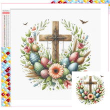 Load image into Gallery viewer, Diamond Painting - Full Square - easter cross (30*30CM)