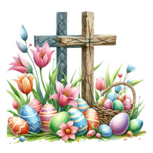 Load image into Gallery viewer, Diamond Painting - Full Square - easter cross (30*30CM)