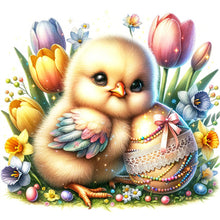Load image into Gallery viewer, Diamond Painting - Full Square - easter chick (30*30CM)