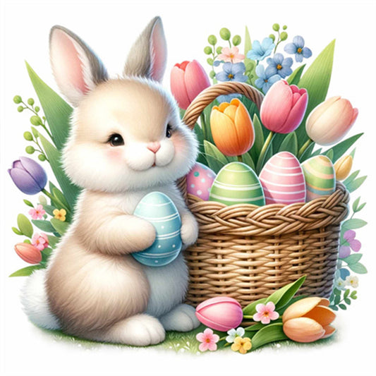 Diamond Painting - Full Square - Easter gnomes and animals (30*30CM)