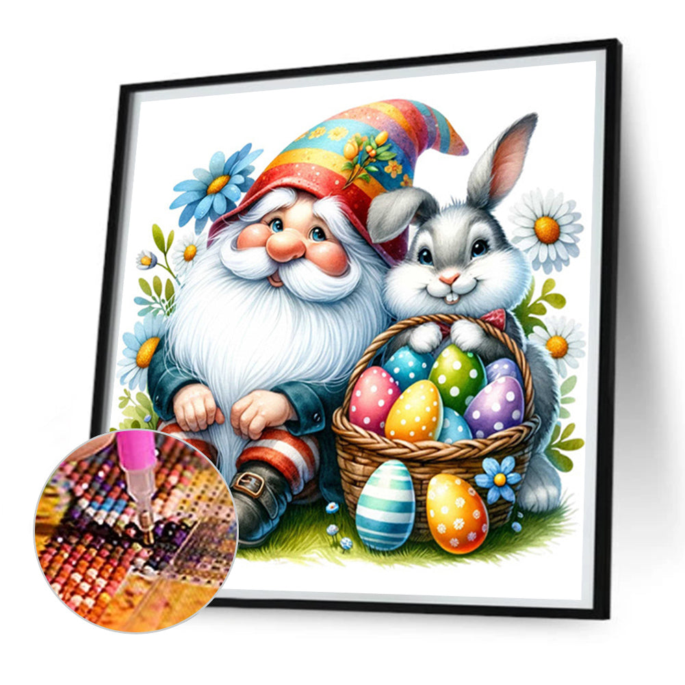 Diamond Painting - Full Square - Easter gnomes and animals (30*30CM)