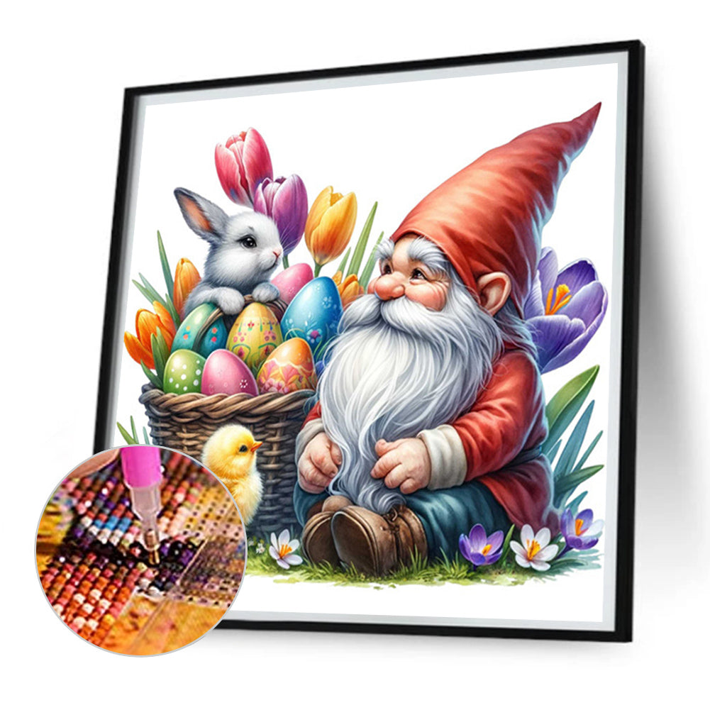 Diamond Painting - Full Square - Easter gnomes and animals (30*30CM)