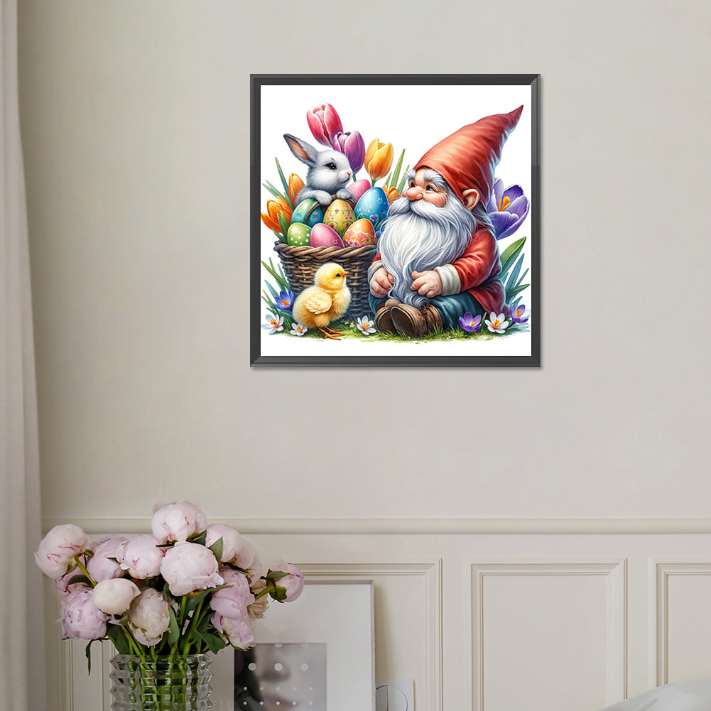 Diamond Painting - Full Square - Easter gnomes and animals (30*30CM)
