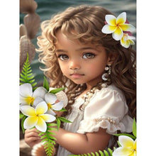 Load image into Gallery viewer, Diamond Painting - Full Square - girl with flowers (30*40CM)