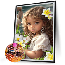 Load image into Gallery viewer, Diamond Painting - Full Square - girl with flowers (30*40CM)