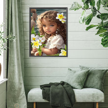 Load image into Gallery viewer, Diamond Painting - Full Square - girl with flowers (30*40CM)