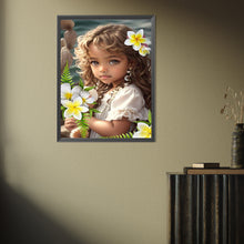 Load image into Gallery viewer, Diamond Painting - Full Square - girl with flowers (30*40CM)