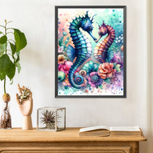 Load image into Gallery viewer, Diamond Painting - Full Round - flowers seahorse (30*40CM)