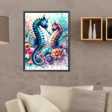 Load image into Gallery viewer, Diamond Painting - Full Round - flowers seahorse (30*40CM)