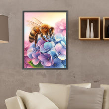 Load image into Gallery viewer, Diamond Painting - Full Round - flower bee (30*40CM)