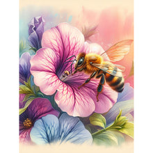 Load image into Gallery viewer, Diamond Painting - Full Round - flower bee (30*40CM)