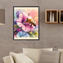 Load image into Gallery viewer, Diamond Painting - Full Round - flower bee (30*40CM)