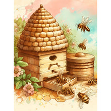 Load image into Gallery viewer, Diamond Painting - Full Round - flower bee (30*40CM)