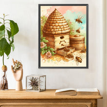 Load image into Gallery viewer, Diamond Painting - Full Round - flower bee (30*40CM)